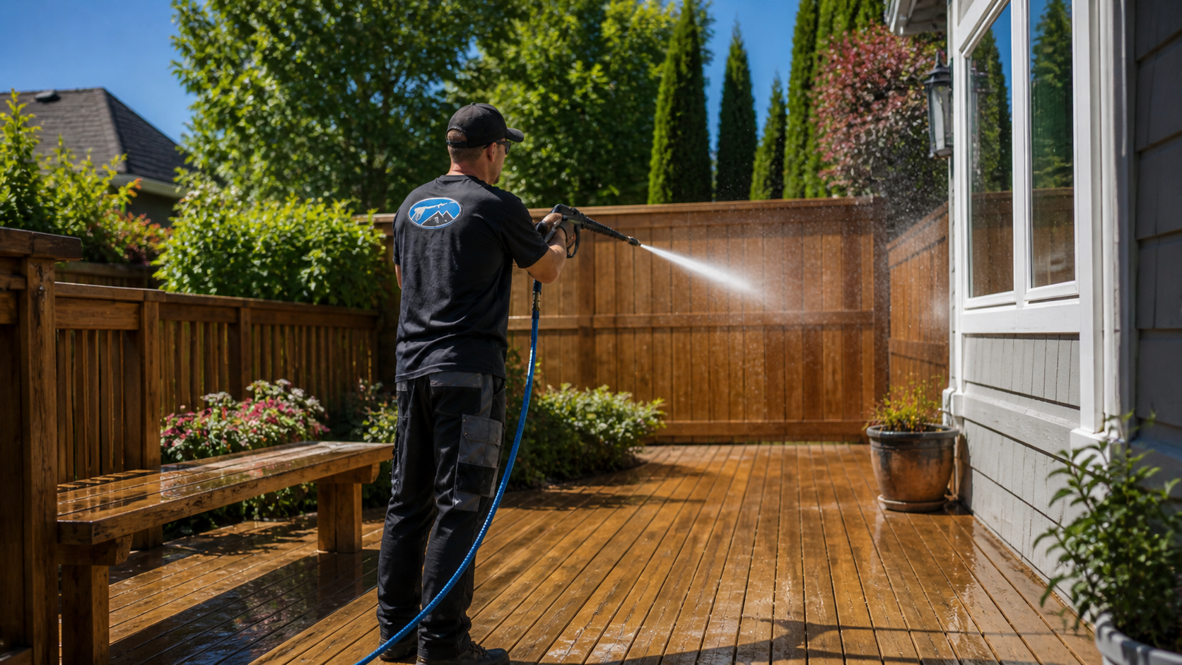 Deck and fence cleaning results