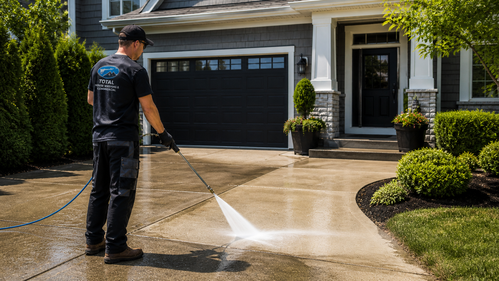 Professional service truck and equipment for house washing